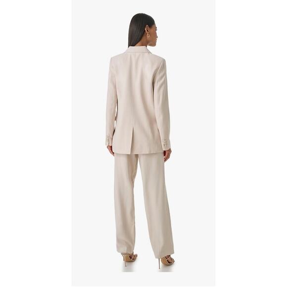 Karl Lagerfeld Women's Paris Sailor Collared Double-Breasted Blazer Bone Size 8 - Picture 9 of 16